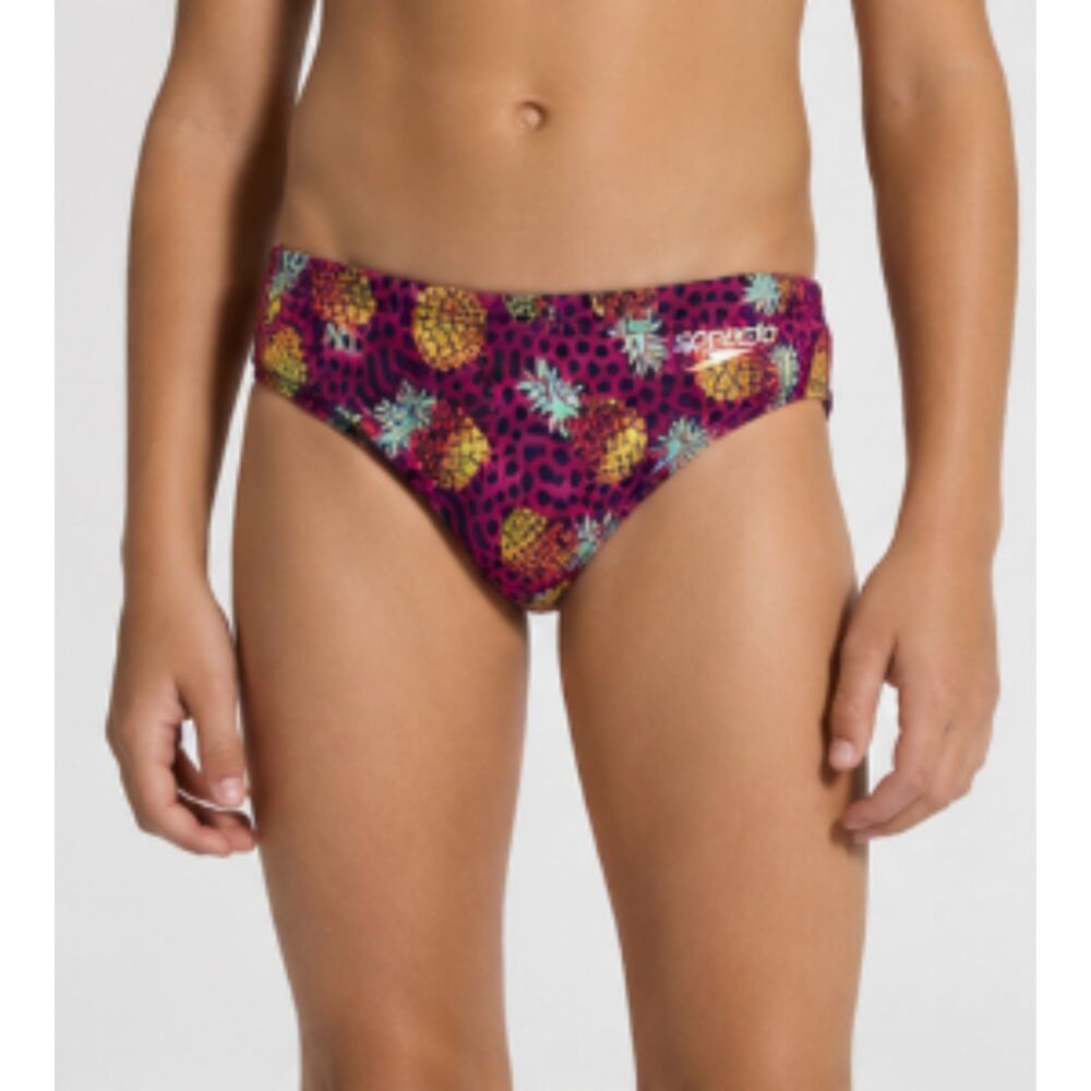 Speedo Endurance Eco Swim Brief Men's Size 28 Pineapple Party Print NWT